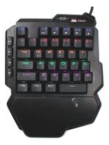 Teclado Gamer Mecânico One Hand Chroma Switch Azul Kp2053 - Knup