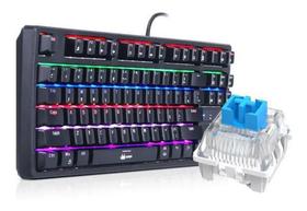 Teclado Gamer Mecânico Pc Usb Computador Rgb Led Switch Azul - KNUP