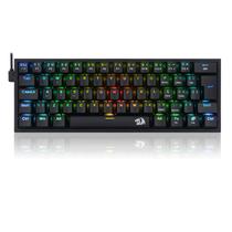 Teclado Gamer Mecânico Preto Fizz RGB Layout 60% Redragon