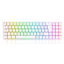 Teclado Gamer Mecânico Redragon Ashe RGB Branco Switch Azul K626-KB-W