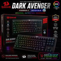 Teclado Gamer Mecânico Redragon Dark Avenger K568RGB2 RGB Switch Blue ABNT2 USB Anti Ghosting Original Teclado Gamer Mecânico Redragon Dark Avenger K568RGB2 RGB Switch Blue ABNT2 USB Anti Ghosting Original