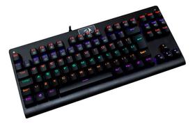 Teclado Gamer Mecânico Redragon Dark Avenger, Rainbow, Switch Vermelho, ABNT2, Preto