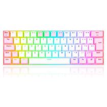 Teclado Gamer Mecânico Redragon Draconic Pro Branco/rosa Rgb Teclado Gamer Mecânico Redragon Draconic Pro Branco/rosa Rgb
