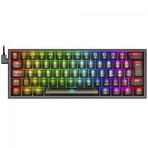 Teclado Gamer Mecânico Redragon Fizz Clear, RGB, USB, Switch Crystal, ABNT2, 60%, Preto, K617CTB-RGB Teclado Gamer Mecânico Redragon Fizz Clear, RGB, USB, Switch Crystal, ABNT2, 60%, Preto, K617CTB-RGB