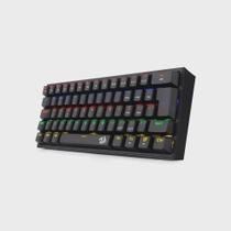 Teclado Gamer Mecânico Redragon Fizz Rainbow Preto