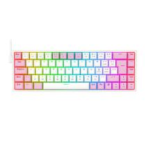 Teclado Gamer Mecânico Redragon K631WP-RGB Castor Lollipop Branco com Rosa Teclado Gamer Mecânico Redragon K631WP-RGB Castor Lollipop Branco com Rosa