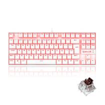 Teclado Gamer Mecanico Redragon Kumara K552 Branco Com Fio Switch Brown ABNT2 Ergonomico Usb Computador Notebook