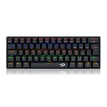 Teclado gamer mecanico Redragon Lakshmi K606R QWERTY MK2 Blue cor preto com luz rainbow