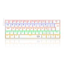 Teclado Gamer Mecânico Redragon Lakshmi LED Rainbow, Switch Blue - K606W Branco
