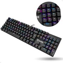 Teclado Gamer Mecânico RGB Full Size Profissional Switch Red Anti-ghosting - CLANM