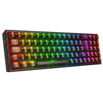 Teclado Gamer Mecânico Sem Fio Redragon Pollux Pro Clear, RGB, Switch Crystal, K628CTB-RGB-PRO PT