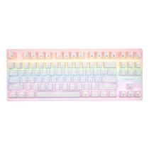 Teclado gamer mecanico wolf tc605 pink usb 48.7908 oex