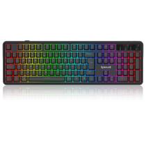 Teclado Gamer Membrana Redragon RM104 Volcano ARGB Sem Fio Tri-Mode USB 2.4GHz Bluetooth USB-C Full Size Preto - K526-WL Teclado Gamer Membrana Redragon RM104 Volcano ARGB Sem Fio Tri-Mode USB 2.4GHz Bluetooth USB-C Full Size Preto - K526-WL