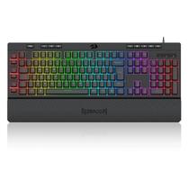 Teclado Gamer Membrana Redragon Shiva RGB V2 Full Size USB Preto - K512RGB V2