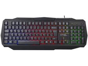 Teclado Gamer Membrana Usb Abnt2 Led Rgb 107 Tecla 1,5m Cabo
