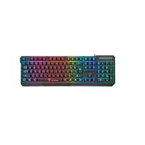 Teclado gamer motospeed k70 preto membrana rainbow usb