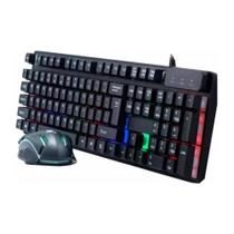 Teclado Gamer + Mouse Óptico Led c/fio - usb 2.0