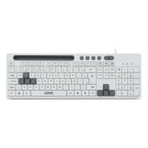 Teclado Gamer Multilaser Multimidia com Suporte para Smartphone, USB, ABNT2, Branco - TC264