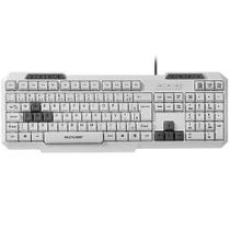 Teclado gamer multilaser slim branco - multimidia