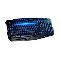 Teclado Gamer Multimídia 3 Cores de Iluminação e 10 Teclas de Atalho BK-G35 - Exbom