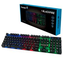 Teclado Gamer Multimidia Fortrek BlackFire New, USB, RGB, ABNT2, Preto