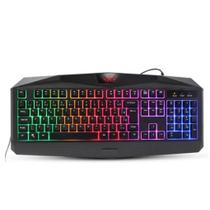 Teclado Gamer Multimidia Led Rgb Semi Mecânico Pc Notebook