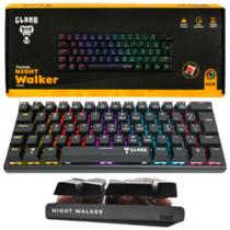 Teclado Gamer Night Walker Tamanho Compacto 60% Com Switch Red Alta Qualidade Cabo Resistente 1,5M iluminação de Led Rgb Cor Preto - Clanm