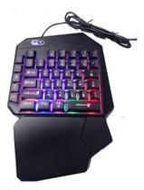 Teclado Gamer P/ Celular One Hand Semi-mecânico Rgb Usb Cor De Teclado Preto - kapbom