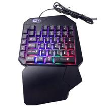 Teclado Gamer P/ Celular Single Handed Uma Mão Semi-mecânico Rgb Usb