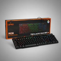Teclado Gamer Para Computador Notebook Led Rgb Usb Abnt2 Teclado Gamer Multimídia Madset, eclado com teclas multimídia