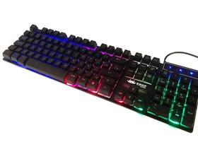 Teclado Gamer Pc Iluminação Noturna Teclas Macias Rgb Led Teclado Gamer Pc Iluminação Noturna Teclas Macias Rgb Led