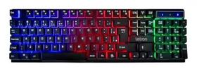 Teclado gamer play on led semi mecanico retroiluminado letron74359