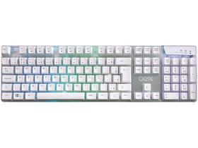 Teclado Gamer Prismatic Membrana Led OEX Game TC205 Branco