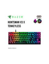Teclado Gamer Razer Huntsman V3 X Tenkeyless RGB Switch Box Optical Black Padrão Espanhol Teclado Gamer Razer Huntsman V3 X Tenkeyless RGB Switch Box Optical Black Padrão Espanhol