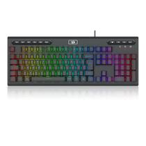 Teclado Gamer Redragon Aditya, RGB, Membrana,Full-Size,Preto