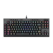 Teclado gamer redragon broadsword pro, rgb, abnt2, switch marrom, preto - k588rgb-pro pt-brown