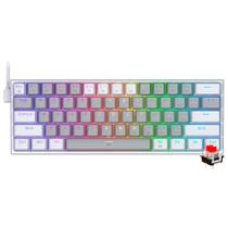 Teclado Gamer Redragon Fizz K617 Rgb Switch 60% Branco Cinza