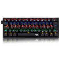 Teclado Gamer Redragon Fizz Rainbow Mecânico Switch Blue Preto ABNT2 - K617-R-B