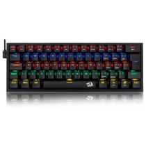 Teclado Gamer Redragon Fizz Rainbow Mecânico Switch Blue Preto ABNT2 - K617-R-B