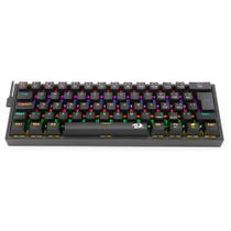 Teclado Gamer Redragon Fizz Rainbow Mecânico Switch Brown Preto ABNT2 - K617-R-B