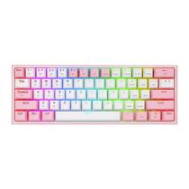 Teclado Gamer Redragon FizzPro Rgb Branco/Rosa S/Fio Us Red