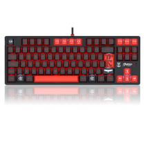 Teclado Gamer Redragon Flamengo Nation Preto e Vermelho