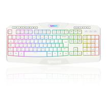 Teclado Gamer Redragon Harpe 2, Membrana, RGB, ABNT2, Full-Size, Branco