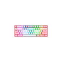 Teclado Gamer Redragon K617 Rgb Fizz Branco Pink