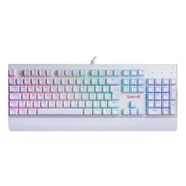 Teclado Gamer Redragon Kala Lunar White RGB Mecânico ABNT2 Switch Red K557W-RGB