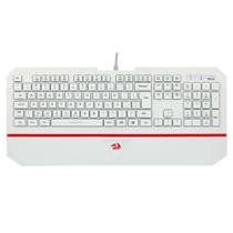 Teclado Gamer Redragon Karura 2, Full Size, Membrana, Apoio de Pulso, Atalhos Multimídas, USB 2.0, ABNT2, Branco - K502W-N