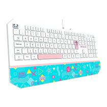 Teclado Gamer Redragon Luluca Branco L502