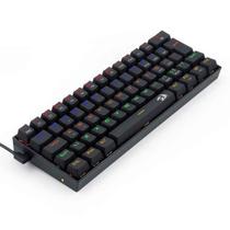 Teclado Gamer Redragon Mecanico Lakshimi Rainbow Preto Switch Marrom K606R (PT-Brown)