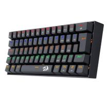 Teclado Gamer Redragon Mecanico Lakshmi Rainbow Preto Switch Azul 60%