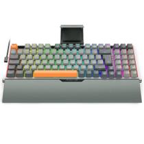 Teclado Gamer Redragon Olaf, RGB, Switch Dust-Proof Brown, ABNT2, Black/Gray, K648GG-RGB